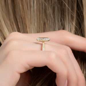 The Rebecca Set With A 4.5 Carat Radiant Moissanite