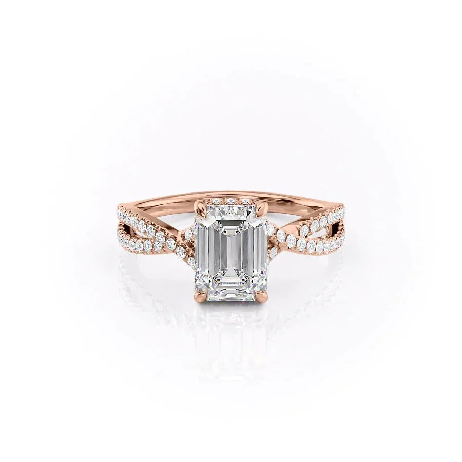 The Angelina Set With A 1 Carat Emerald Lab Diamond