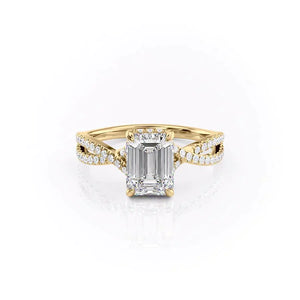 The Angelina Set With A 3 Carat Emerald Lab Diamond