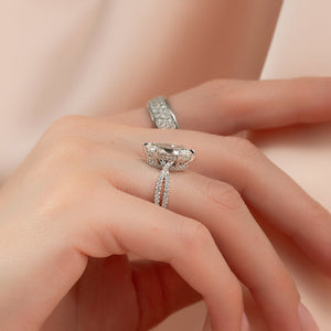 The Angelina Set With A 1 Carat Marquise Lab Diamond