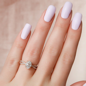 The Angelina Set With A 2 Carat Oval Lab Diamond