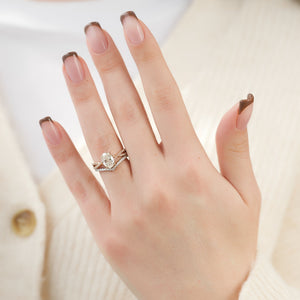 The Angelina Set With A 2 Carat Oval Lab Diamond
