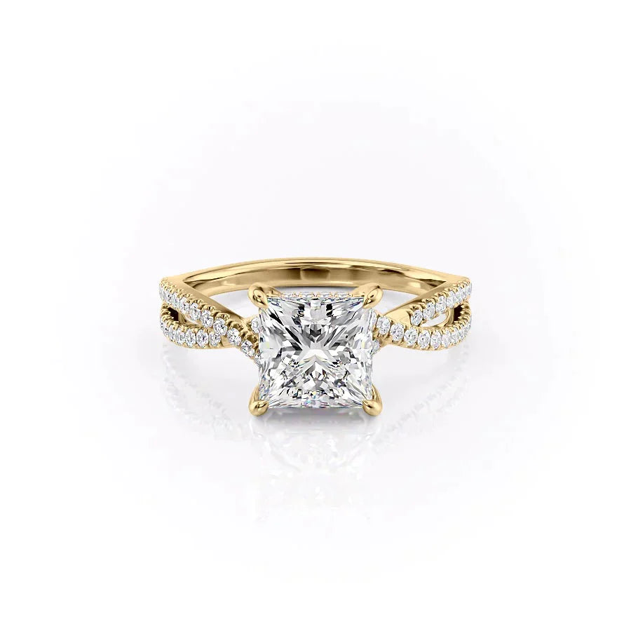 The Angelina Set With A 2.5 Carat Princess Moissanite