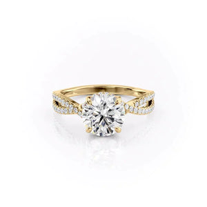 The Angelina Set With A 2.5 Carat Round Lab Diamond