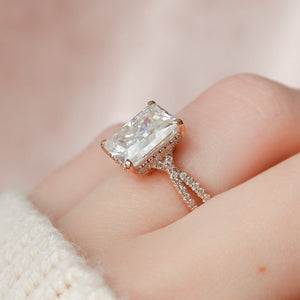 The Angelina Set With A 1 Carat Radiant Lab Diamond