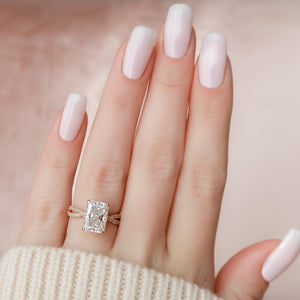 The Angelina Set With A Radiant Lab Diamond