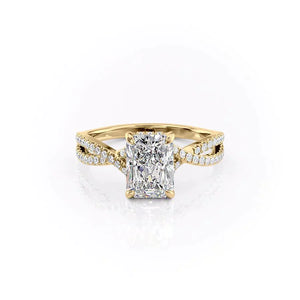 The Angelina Set With A 3 Carat Radiant Lab Diamond