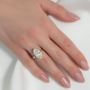 The Eleanor Set With A 5 Carat Marquise Moissanite