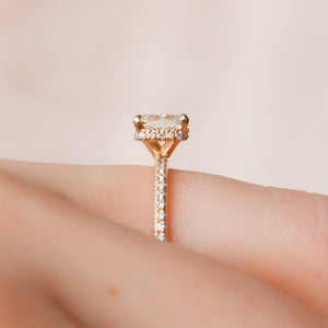 The Pave Alex Set With A Cushion Lab Diamond