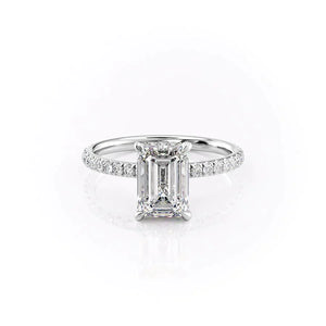 The Pave Alex Set With A 3 Carat Emerald Lab Diamond