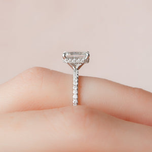 The Pave Alex Set With A 1.5 Carat Emerald Lab Diamond