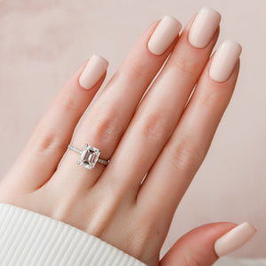 The Pave Alex Set With A 1.5 Carat Emerald Lab Diamond