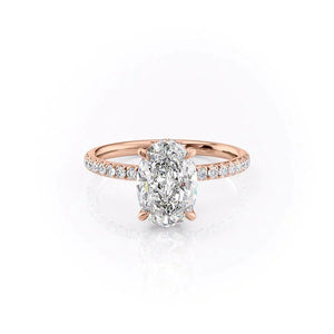 The Pave Alex Set With A 2.5 Carat Oval Lab Diamond