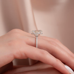 The Pave Alex Set With A 3 Carat Oval Lab Diamond