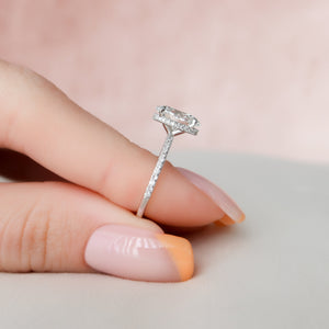 The Pave Alex Set With A 3 Carat Oval Lab Diamond