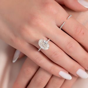 The Pave Alex Set With A 3 Carat Oval Lab Diamond