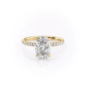 The Pave Alex Set With A 2 Carat Oval Lab Diamond