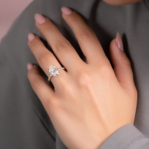 The Pave Alex Set With A 3 Carat Oval Lab Diamond