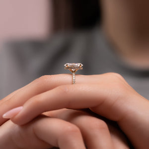 The Pave Alex Set With A 3 Carat Oval Lab Diamond