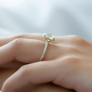 The Pave Alex Set With A 3 Carat Oval Lab Diamond