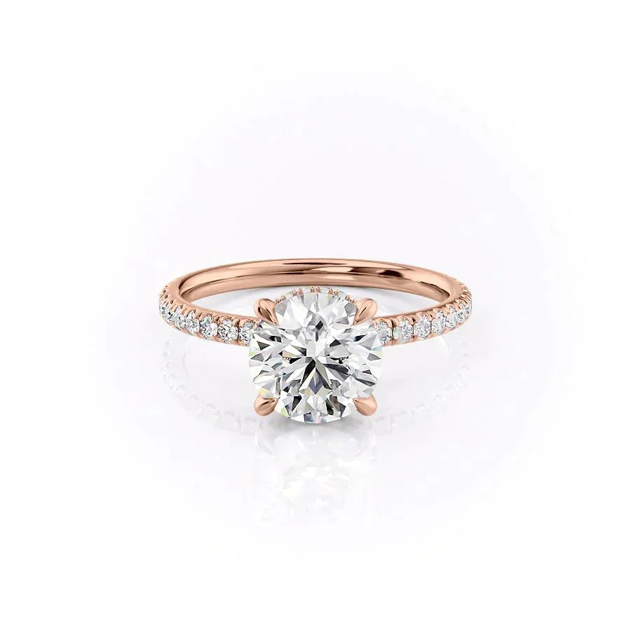 The Pave Alex Set With A 1 Carat Round Lab Diamond