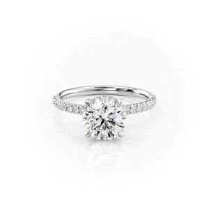The Pave Alex Set With A 1 Carat Round Lab Diamond