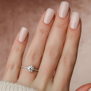 The Pave Alex Set With A Round Lab Diamond
