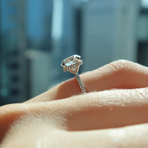 The Pave Alex Set With A 1 Carat Round Lab Diamond