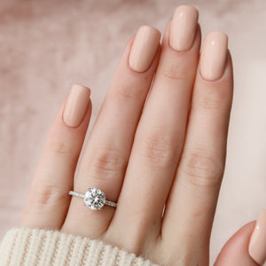 The Pave Alex Set With A 1 Carat Round Lab Diamond