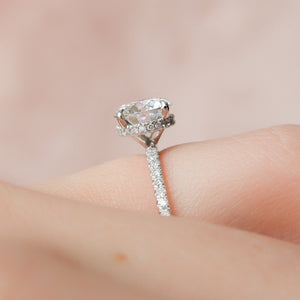 The Pave Alex Set With A 1 Carat Round Lab Diamond