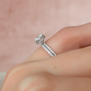 The Pave Alex Set With A 1 Carat Round Lab Diamond