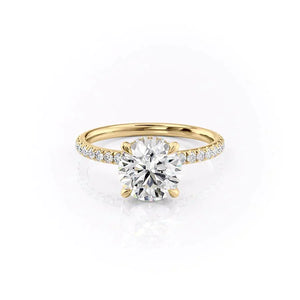 The Pave Alex Set With A 5 Carat Round Moissanite