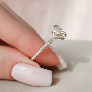 The Pave Alex Set With A 3 Carat Round Lab Diamond