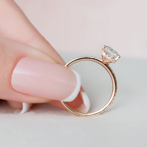 The Pave Alex Set With A 1 Carat Radiant Lab Diamond