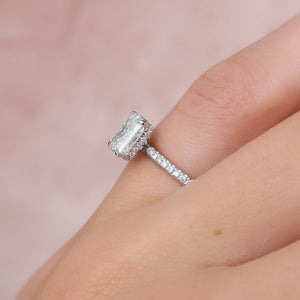 The Pave Alex Set With A 2 Carat Radiant Lab Diamond