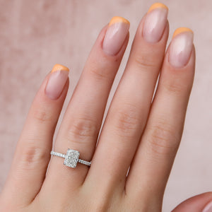 The Pave Alex Set With A 2 Carat Radiant Lab Diamond