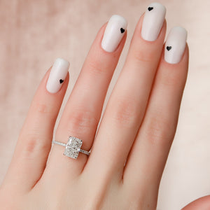 The Pave Alex Set With A 2 Carat Radiant Lab Diamond