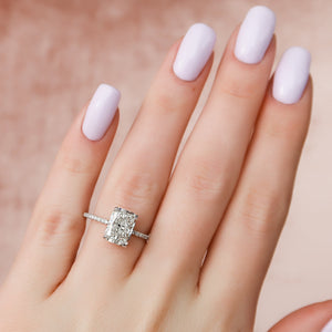 The Pave Alex Set With A 2 Carat Radiant Lab Diamond