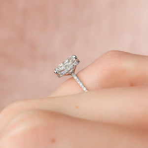 The Pave Alex Set With A 2 Carat Radiant Lab Diamond