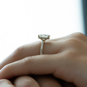 The Pave Alex Set With A 2 Carat Radiant Lab Diamond