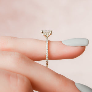 The Pave Alex Set With A 2 Carat Radiant Lab Diamond