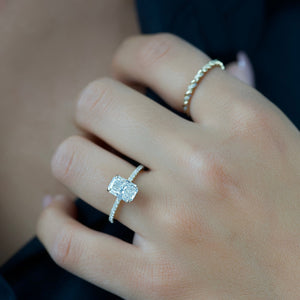 The Pave Alex Set With A Radiant Lab Diamond