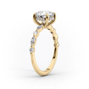The Lindsey Set With A 5 Carat Princess Moissanite