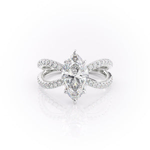 The Zoey Set With A 3 Carat Marquise Moissanite
