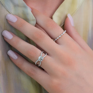 The Zoey Set With A 2 Carat Round Moissanite