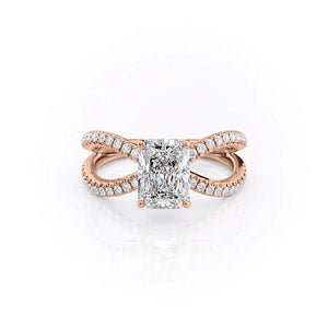 The Zoey Set With A 5 Carat Radiant Moissanite