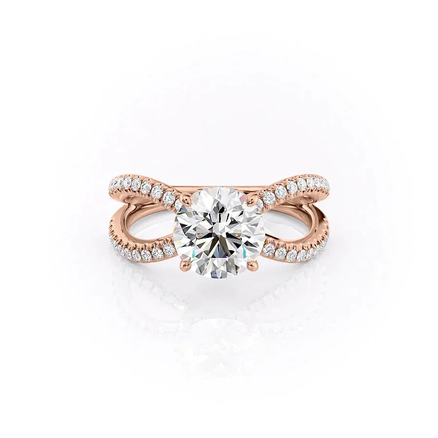 The Zoey Set With A 2 Carat Round Moissanite