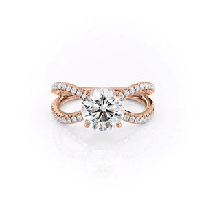 The Zoey Set With A 2 Carat Round Moissanite