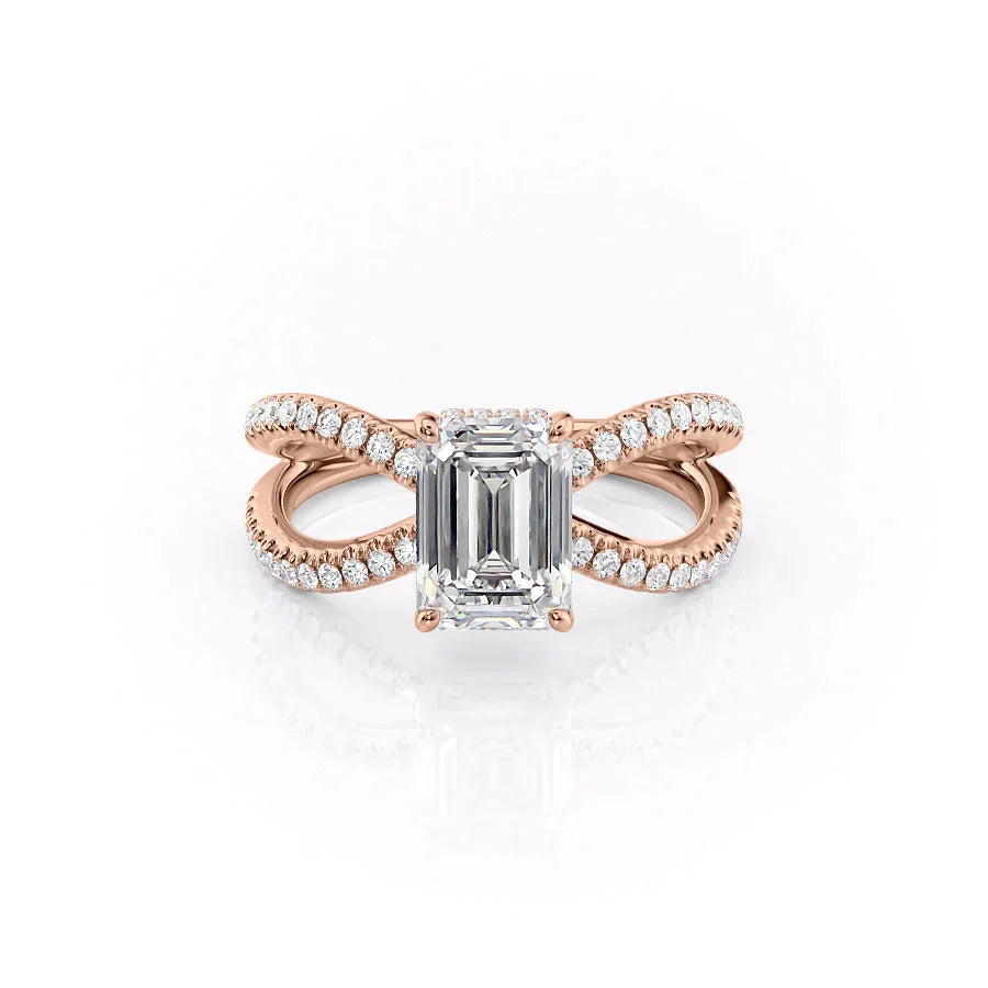The Zoey Set With A 1 Carat Emerald Lab Diamond