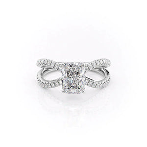 The Zoey Set With A 3 Carat Radiant Moissanite